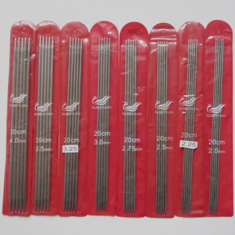 20cm kim đôi cánh ngắn thẳng cụ đan pin thép búp bê áo len thẳng thanh đan kim kim đan kim - Công cụ & vật liệu may DIY cúc kim loại