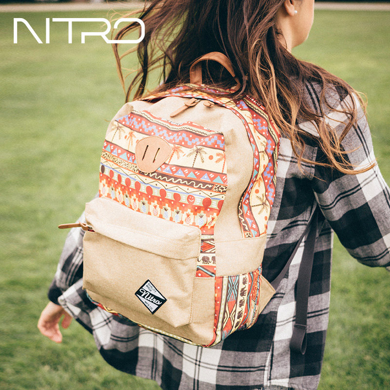 NITRO Dual Shoulder Bag Men's Leisure Large Capacity Computer Travel Bag Fashion Trend High School Student College Student School Bag