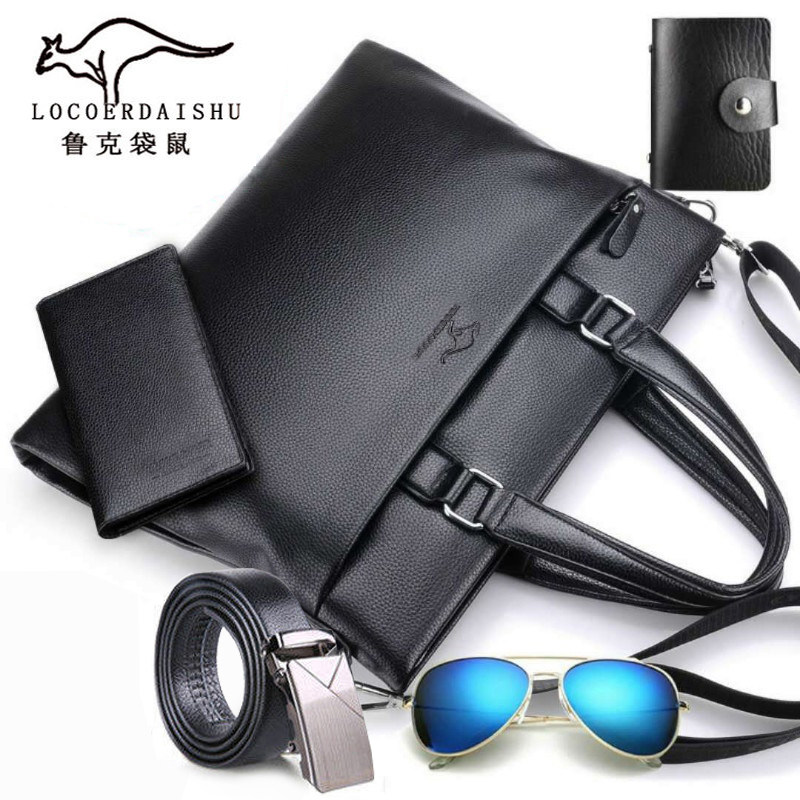 Send Wallet Rouk Kangaroo Male Purpose Brocket Men's Bag Business Handbag Backet for Men's Casual Bag