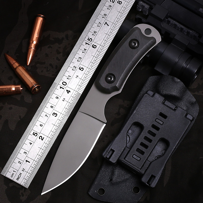 Outdoor Straight Knife Camping Portable Cutter Fine Steel Small Knife Wilderness Wilderness Seeking Straight Knife Short Knife Outdoor Special Tactical Knife