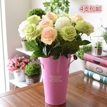 Artificial Flower Set Living Room Flower Art Bedroom Rose Vase European Flower Decoration Dining Table Fake Flower Ornament