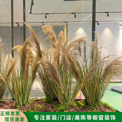Simulated Internet Celebrity Natural Reed Fake Flower Green Plant Dog Tail Grass Shopping Mall Store Plant Landscaping Home Potted Ornaments