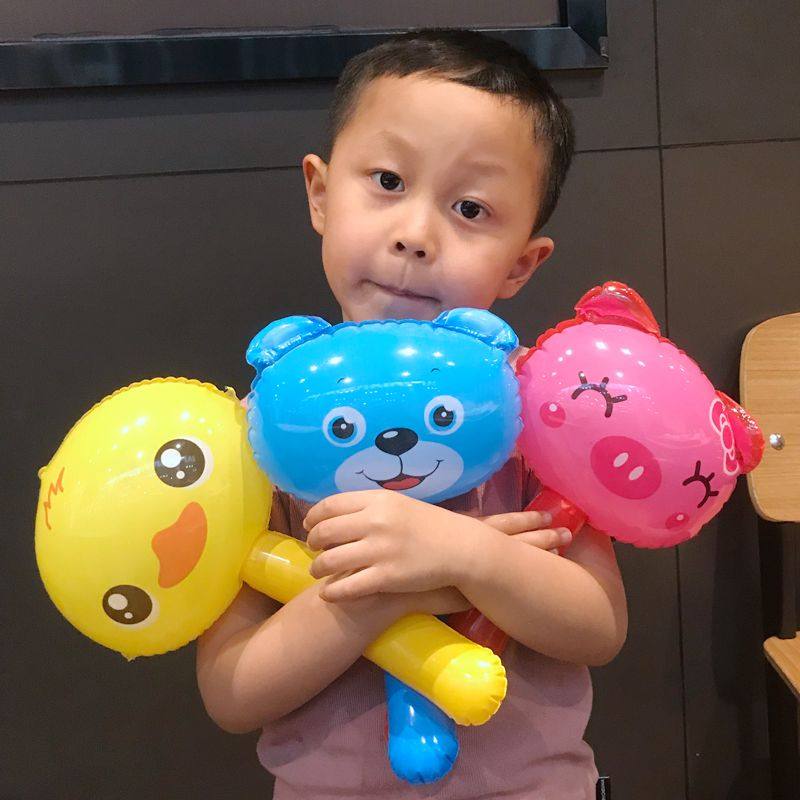 Inflatable Hammer Child Toy Punishment Knocks Bell Bell Will Ring Blow Balls Kid Baby Kindergarten Gift Getaway