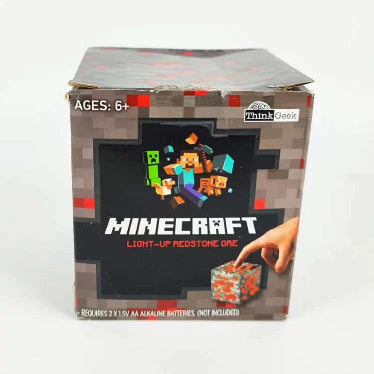 Minecraft, моя World game периферия светящиеся LED светящийся красный рудный образец украшение игрушка