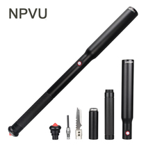 NPVU outdoor camping survival multifunctional baseball bat stick self-supporting portable knife LED tactical glare flashlight