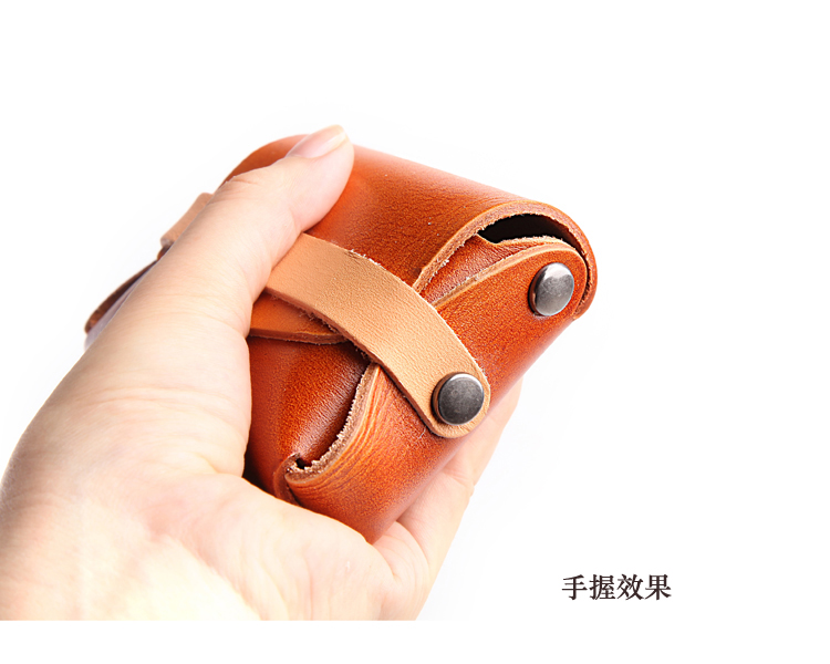 Vương quốc da nguyên chất Da tinh khiết Châu Âu, Nhật Bản và Hàn Quốc thời trang retro xe chìa khóa túi da thẻ xu gói ví nữ đẹp 