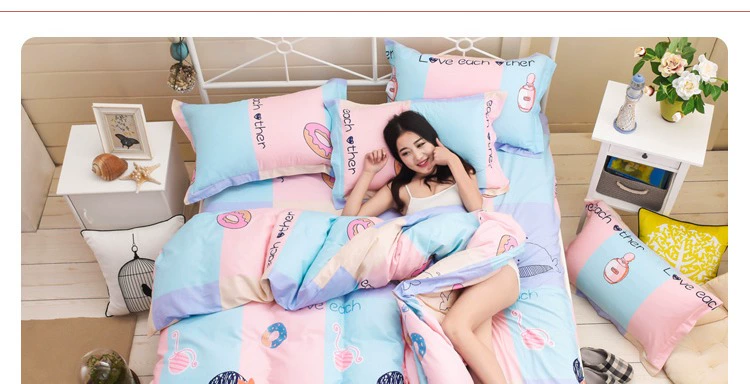 Yau đầy màu sắc hoa quilt ký túc xá Four Seasons chăn đơn mảnh nhám trẻ em Độc 1,5 1,8 2.0m giường m - Quilt Covers chăn ga gối đệm màu hồng