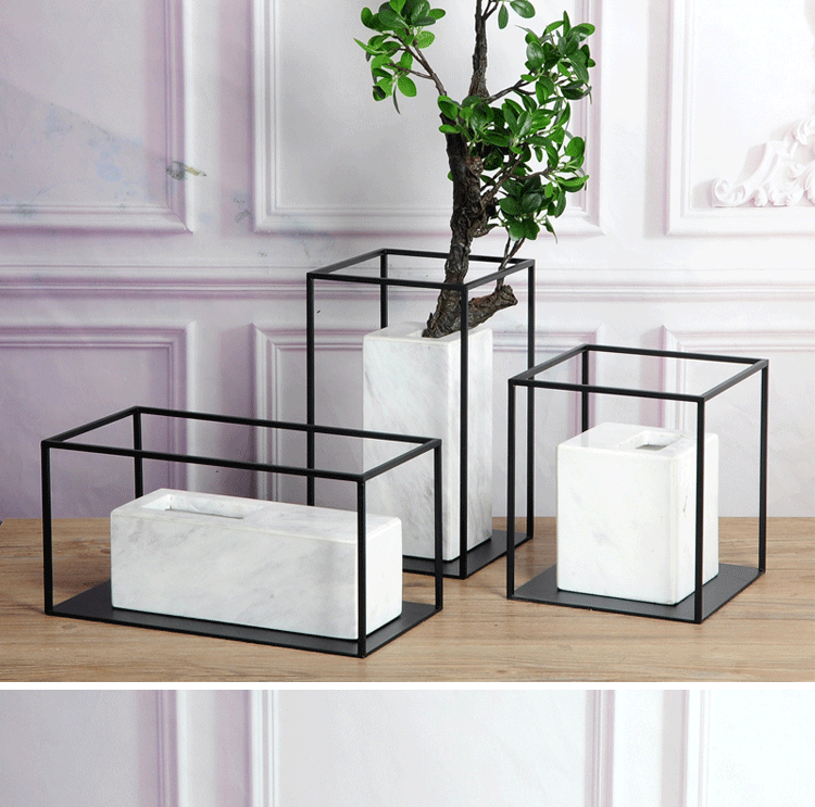 Trang trí hiện đại mềm mại mới Trung Quốc trang trí bằng đá cẩm thạch mô hình phòng câu lạc bộ phòng khách nghiên cứu hiên cắm hoa đồ trang trí phòng khách
