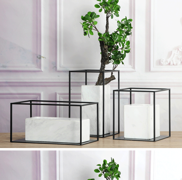 Trang trí hiện đại mềm mại mới Trung Quốc trang trí bằng đá cẩm thạch mô hình phòng câu lạc bộ phòng khách nghiên cứu hiên cắm hoa đồ trang trí phòng khách