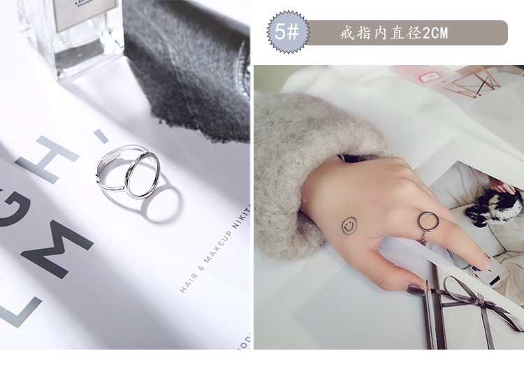 Sinh viên hipster Nhật Bản và Hàn Quốc cặp vợ chồng nhẫn nữ đơn giản đỏ tươi điều chỉnh thời trang khớp ngón tay út ngón tay cái đuôi nhẫn nhẫn vàng 24k