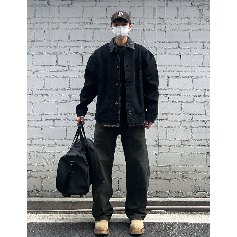 Meters Autumn/Winter 2025 Men's American Style Fleece-Lined Loose Casual Detroit Jacket Men's Outerwear Meters Autumn/Winter 2025 Men's American Style Fleece-Lined Loose Casual Detroit Jacket Men's Outerwear