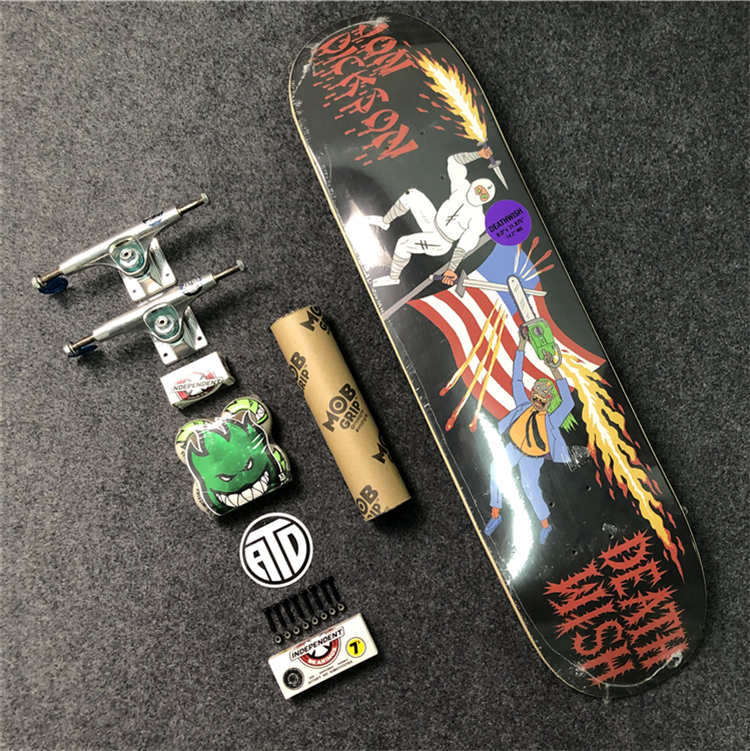 deathwish skateboard professional assembly 8 0 chainsaw double-warped independent bracket spitfire wheel