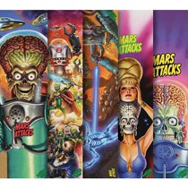 Global Limited Mars Attacks x Santa Cruz Skateboard surface sandpaper color sand