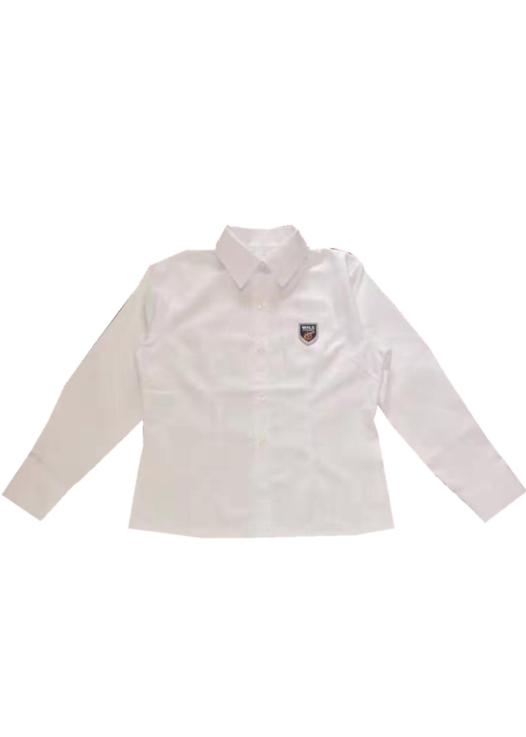 Jiading Elementary School Fall Girls Long Sleeve White Shirt