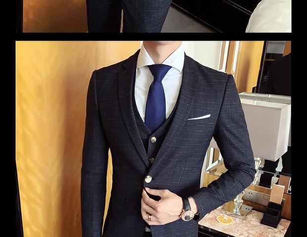 Bộ vest nam phù hợp với chú rể đã kết hôn quần kaki