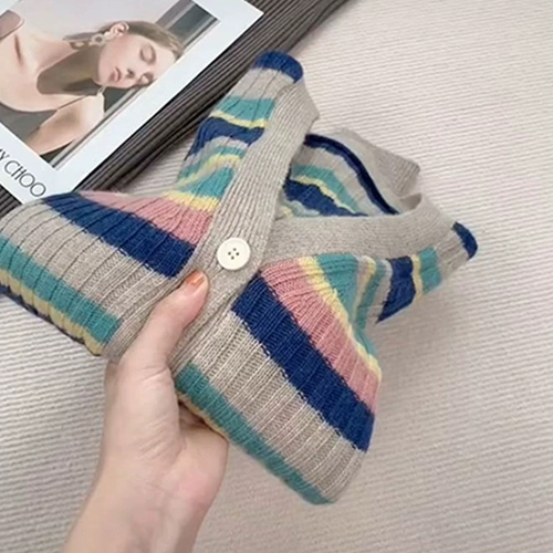 Радужный свитер, осенняя куртка, трикотажный кардиган, коллекция 2023, премиум класс