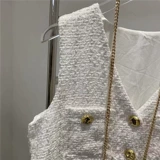 Летний комбинезон, летние сексуальные штаны без рукавов, в стиле Шанель, V-образный вырез