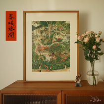 12 mt. original spring warm flower opening scenery solid wood ink painting drawing room decoration painting hanging painting imperial small ploy