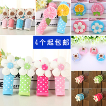 Simple pastoral fabric thickened handle gloves strip round warm anti-collision anti-static wardrobe protective door handle gloves