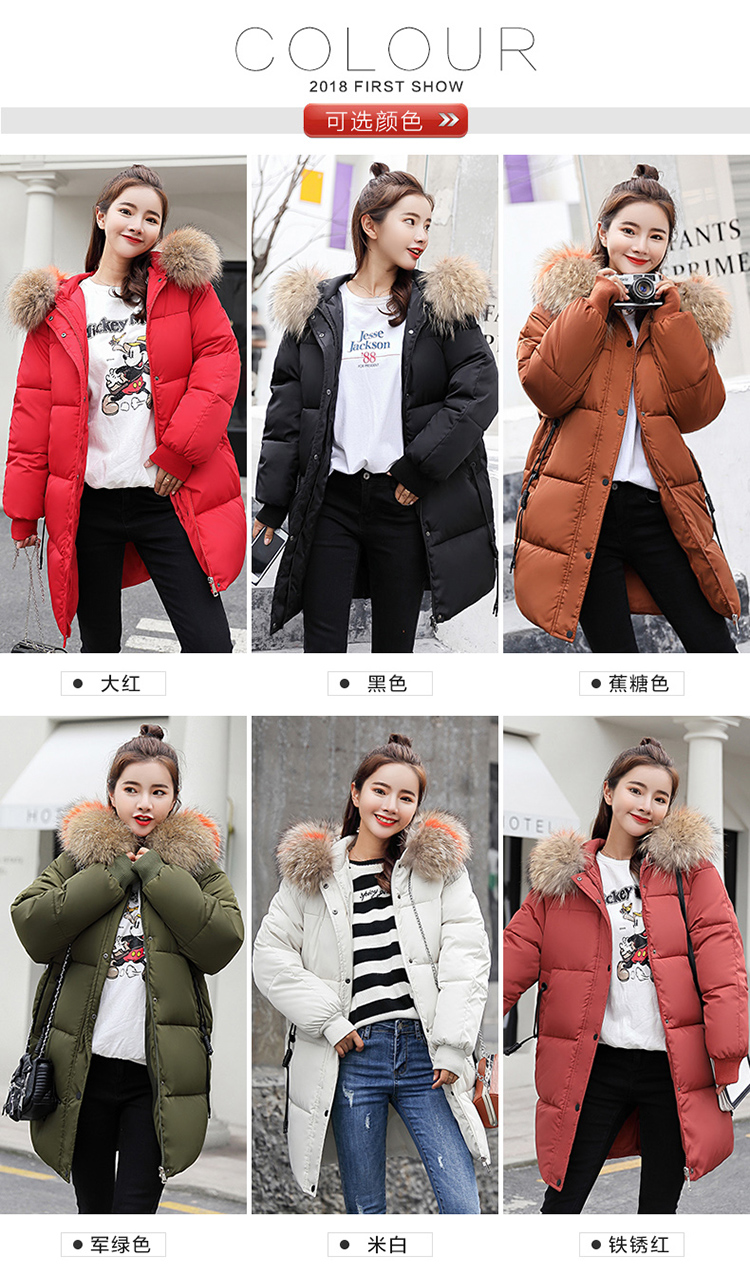 Áo bà bầu mùa đông xuống áo khoác cotton nữ Hàn Quốc áo dài cotton rộng kích thước dày áo khoác cotton tháng quần áo một phông chữ shop đầm bầu