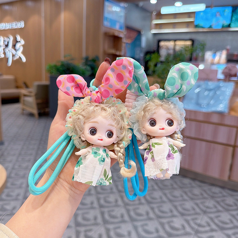 Cartoon Rabbit Ears Headband Doll Plush Toy Backpack Keychain Pendant Couple Plush Doll Keychain Decoration Cartoon Rabbit Ears Headband Doll Plush Toy Backpack Keychain Pendant Couple Plush Doll Keychain Decoration