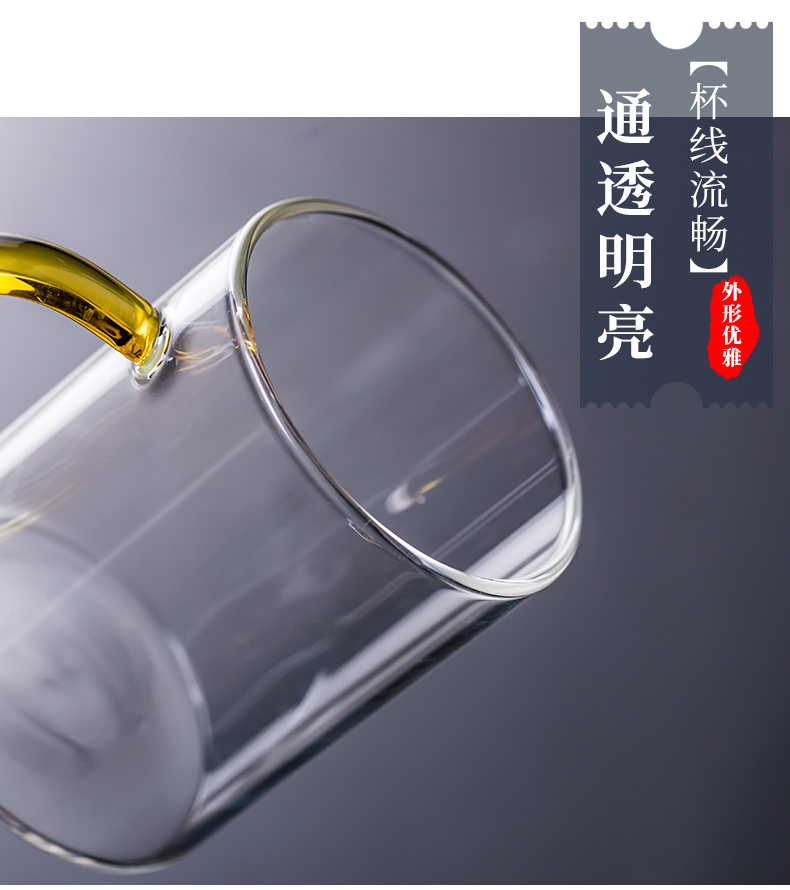 More domestic high temperature resistant glass cup glass transparent with the cup of kung fu tea set personal cup sample tea cup bowl