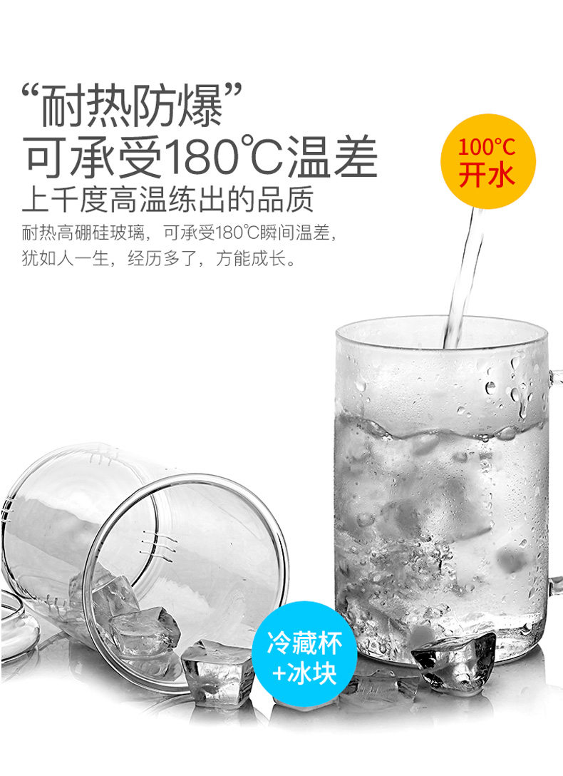 The Heat - resistant fair transparent glass cups of tea sea points number of tea ware kung fu tea sets of household filter) thick bottom