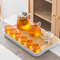 Heat-resistant glass Kung Fu tea set Household small living room teacup tea making modern office filter liner teapot