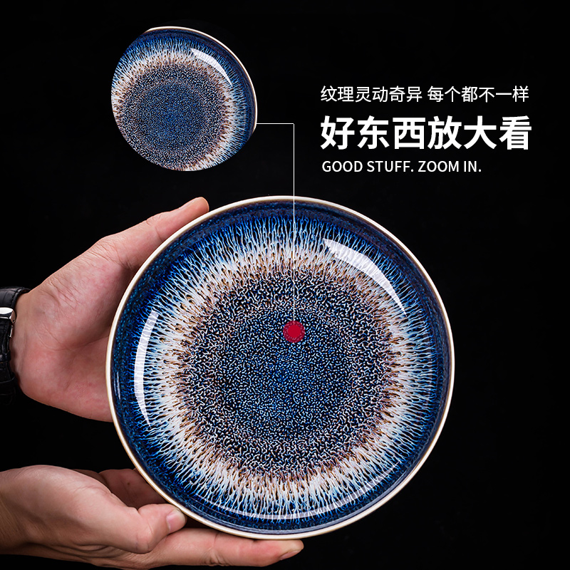 Japanese temmoku built one bearing pad tray up ceramic teapot kung fu tea tea accessories dry mercifully tea tray