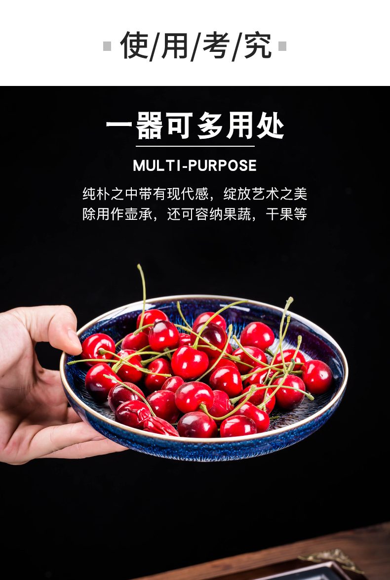 Japanese temmoku built one bearing pad tray up ceramic teapot kung fu tea tea accessories dry mercifully tea tray