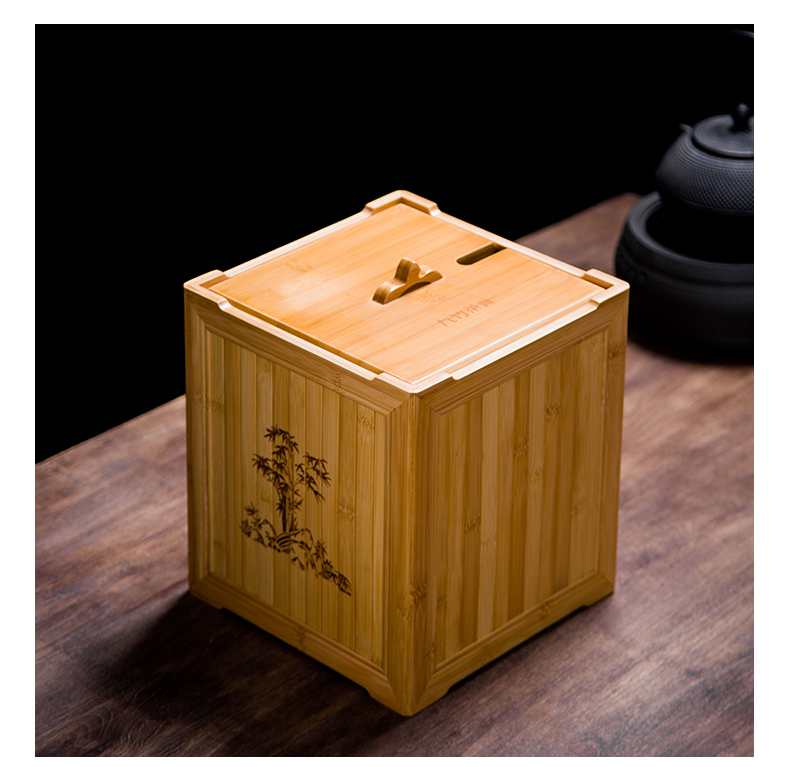 Hot tea barrel bamboo barrels of tea sets tea tray after water storage barrel large - sized kung fu tea accessories waste bin