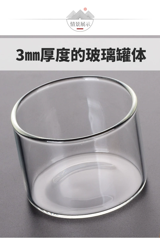 Trà có thể du lịch bộ trà thủy tinh cầm tay bảo quản kín hộp trà nhỏ cầm tay sáng tạo hộp đóng gói trà tùy chỉnh hũ đựng trà hũ đựng trà bằng sứ