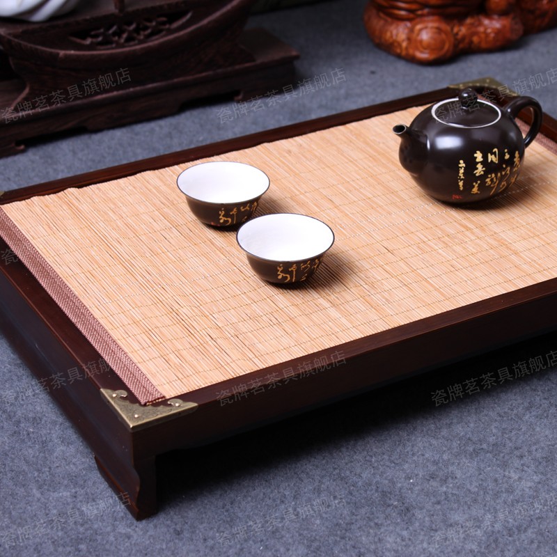 Tea Tea tray bamboo mat bamboo mat bamboo has bamboo mat bamboo shade protection, Tea - leaf filtering kung fu Tea Tea accessories