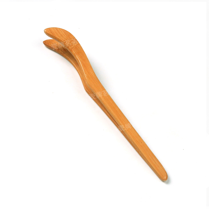 With thick stainless steel metal ChaGa bamboo tweezers tea wooden chopsticks clip kung fu tea tea cups accessories