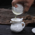 Sứ sứ trắng ngọc bích sứ sứ chạm nổi rồng gốm kungfu bộ ấm trà teacup quà tặng tinh khiết trắng ấm giữ nhiệt pha trà Trà sứ
