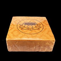 Chinese lotus solid wood worship mat Household worship Buddha meditation mat Embroidery Worship Buddha hall Temple Responsive futon