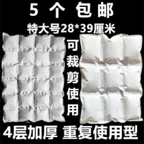 Pure White large biological ice bag thickened seafood fruit food refrigerated fresh dry ice bag repeated use