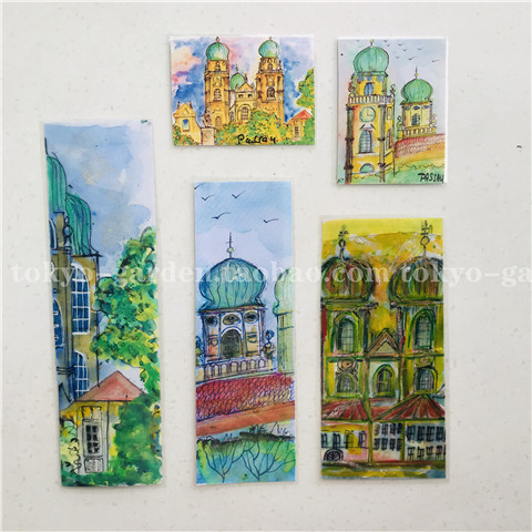 World Travel Commemorative Exclusive Bavarian Passau, Germany Brings back hand-painted Landscape Bookmark Refrigerator Stickers