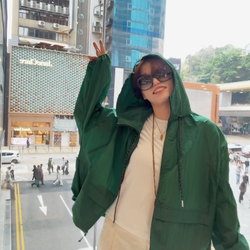 【Paris Light Armor】Bi Imported Goods Exported P-Quality Patchwork Stand Collar Hooded Sun Protection Windproof Casual Jacket for Women