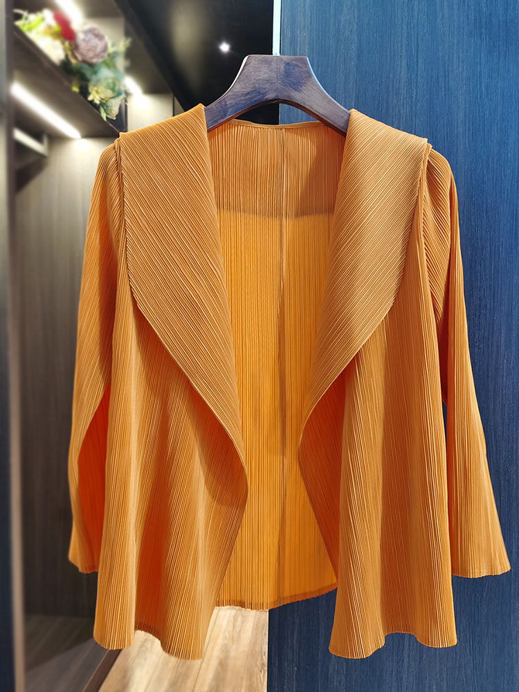 Áo cardigan nữ ngắn xếp ly 2022 dáng suông tay lỡ, phối khuy trước, tôn dáng — Tím hoa cà, Màu xanh da trời, Màu xanh lam, Màu xanh nước hồ chi tiết 16