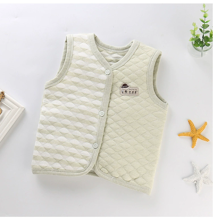 Áo vest bé gái mùa thu và mùa đông ấm áp cho bé Áo vest mùa xuân và mùa thu cotton dày cho bé áo gile nỉ cho bé trai bé gái