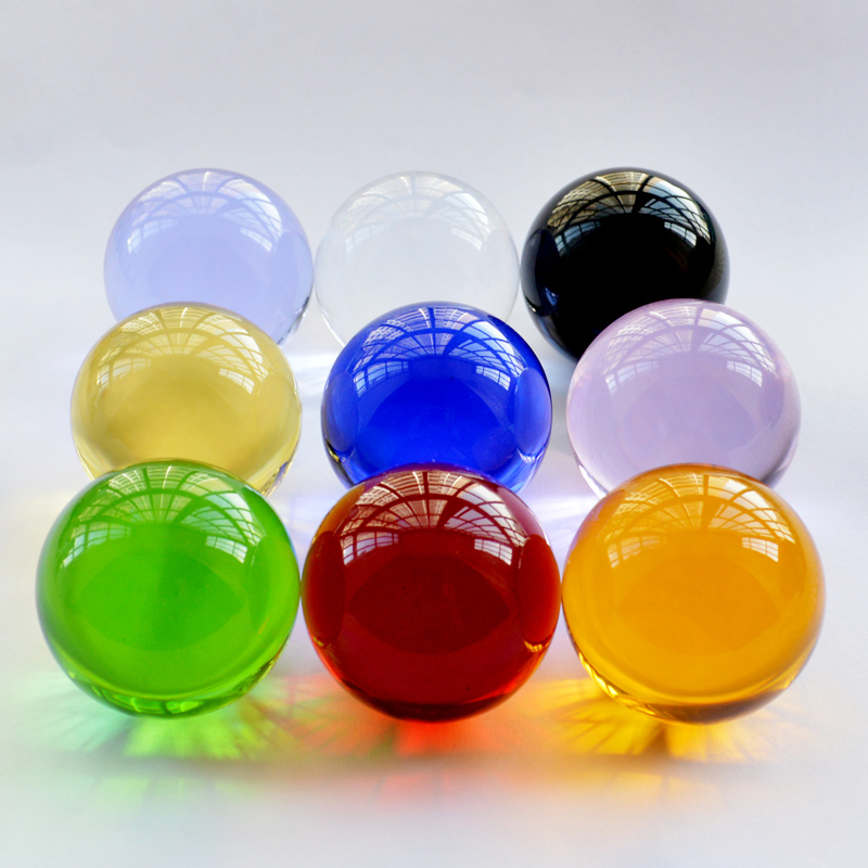 Color 40mm large glass ball, high-grade craft crystal beads, solid, smooth, transparent, no bubbles, gift decoration