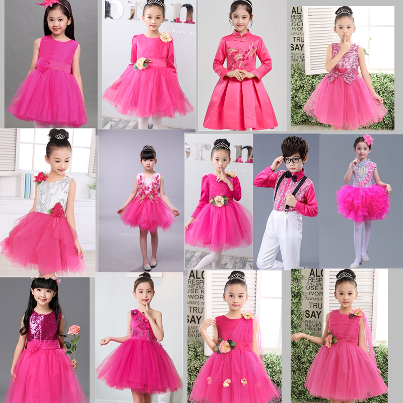 61 Children Princess Skirt Toddlers Fluffy Dress for Men and Women Performance Pink Red Sequel Dress Toddler Dancing Costumes