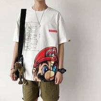 National Chains Guys boyhood boyfriend Wind short sleeve T-shirt Male Boom Machinery Mario Super Mary 2020 New Half Sleeve