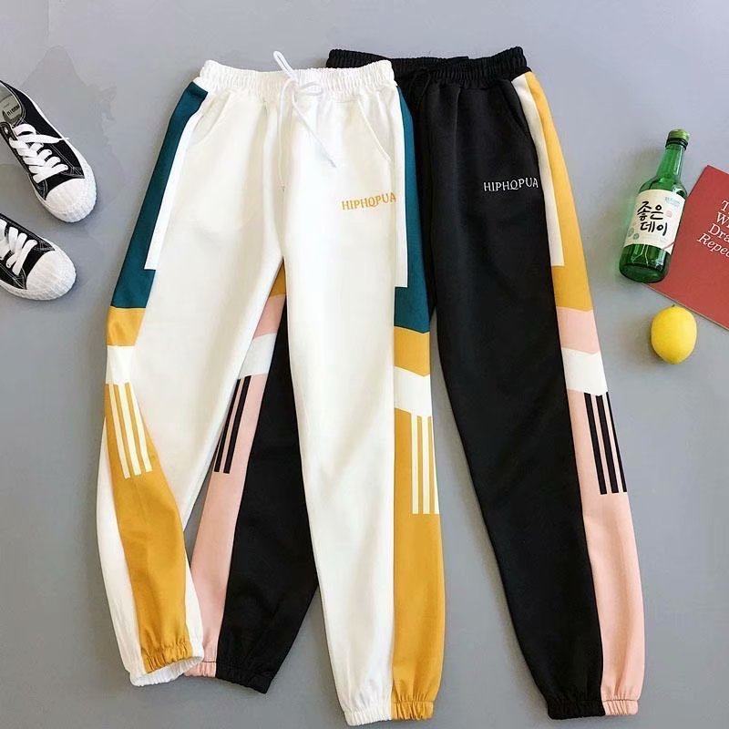 Summer casual pants men small foot nine sports pants teenagers fix pocket beam tight knel tight Korean pants tide