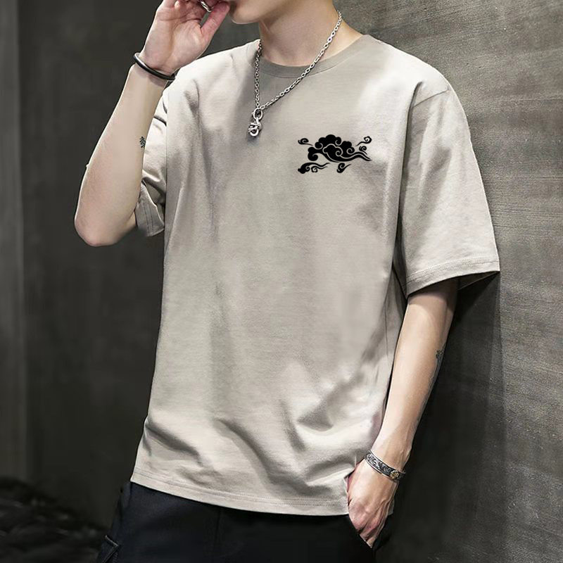 Men's Short Sleeve T Shirt 2022 new summer trend Han edition loose blouse clothes shirts large yards teenagers