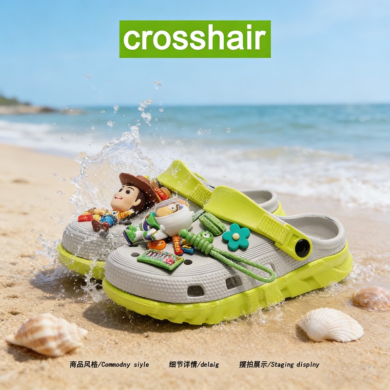 【Trendy Play】Crosshair Summer Niche Trendy Brand Closed-Toe Slippers Unisex Buzz Lightyear Beach Shoes