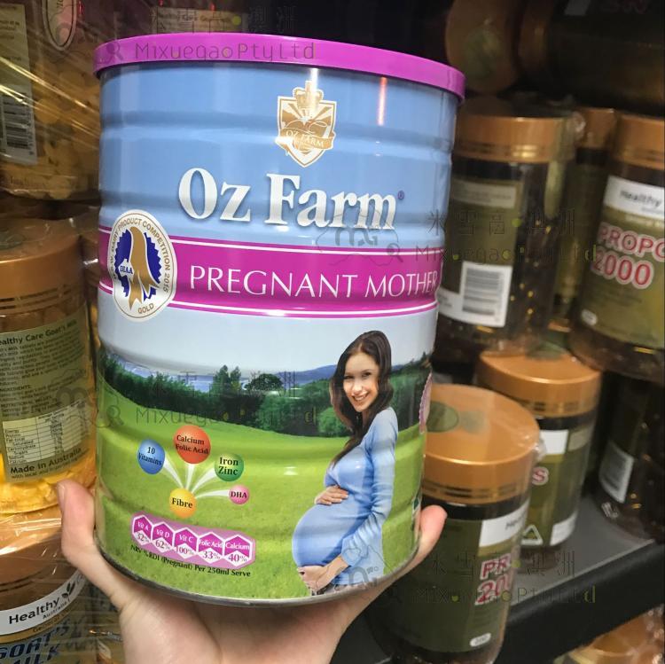 Úc mua OZ Farm phụ nữ mang thai sữa bột có chứa axit folic DHA sắt canxi cho con bú mẹ