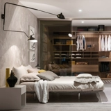 Медуо/ итальянский минималистский кожаный кровать платц кровать главная спальня для спальни кровать подвесная кровать современная свадебная кровать простая