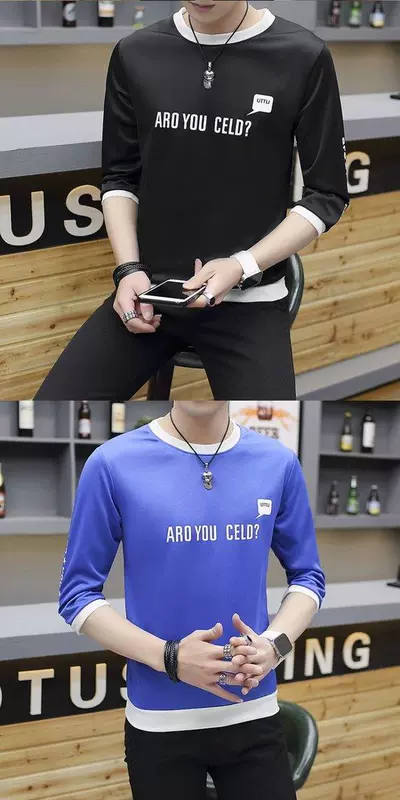 Mùa hè sọc bảy điểm ngắn tay áo thun nam phiên bản Hàn Quốc của 5 quần áo 5 tay trẻ trung nửa tay áo phông nam cao cấp